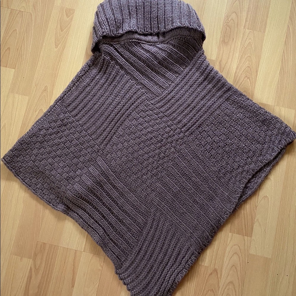 2 Chic chocolate brown poncho-one size